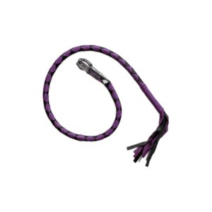 Purple Black Biker Back Whip